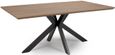 Manhattan Dining Table - Walnut - 6 Seater - 180cm - Black Spider Legs Base