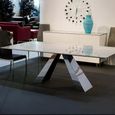 Butterfly Dining Table - Marble with Stainless Steel Pedestal Base - Variation Available