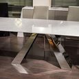 Butterfly Dining Table - Marble with Stainless Steel Pedestal Base - Variation Available