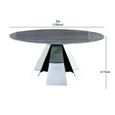Butterfly Dining Table - Round - Marble with Stainless Steel Pedestal Base - Variation Available