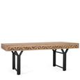 Marlee Dining Table - Mango Wood - Geometric - 8 Seater - 200cm