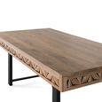 Marlee Dining Table - Mango Wood - Geometric - 8 Seater - 200cm