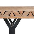 Marlee Dining Table - Mango Wood - Geometric - 8 Seater - 200cm