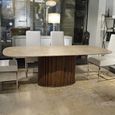 Mayfair Dining Table - Boat Edge - 8 Seater - Pedestal - Marble - Variation Available