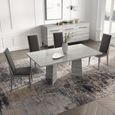 Mia Extending Dining Table - 6-10 Seater - 180cm-270cm - Grey