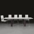 Milano Dining Table - Marble and Wood with Extending Pedestal Base - Variation Available
