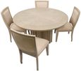 Tambour Dining Table - Beige - Round - 4 Seater - 150cm