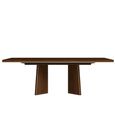 Modern Eva Dining Table - 10 Seater - 250cm - Walnut with Gold Trim