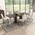 Modern Medea Extending Pedestal Dining Table - 6-10 Seater - 180cm-255cm - Vintage Oak