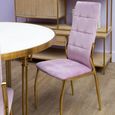 Modica Dining Table - 4 Seater - 120cm - Round - White Concrete with Gold Base
