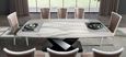Elite Dining Table - Ceramic - with V Base - Bianco Antico - Variant Available