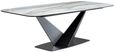 Elite Dining Table - Ceramic - with V Base - Bianco Antico - Variant Available
