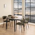 Montreux Round Extending Dining Table - 4-6 Seater - 115cm-154cm - Black