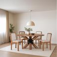 Monza Natural Acacia Wood - 4 Seater Round Dining Table - Sizes Available