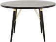 Black and Gold Round Dining Table - 4 Seater