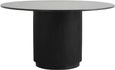 Erie Black Marble 4 Seater Round Dining Table