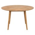 Nagano Round Dining Table - 4 Seater - 120cm - Herringbone Oak Pattern