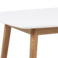 Nagano Dining Table - 6 Seater - 150cm - White and Oak