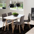 Nagano Dining Table - 6 Seater - 150cm - White and Oak