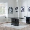 Naples 6 Seater Black Marble Dining Table - Sizes Available