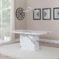 Naples 6 Seater White Marble Dining Table - Sizes Available
