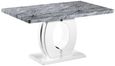 Neptune Medium Marble Effect Grey/ White Dining Table