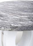 Neptune Round Marble Effect Grey/ White Dining Table