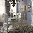 New Venus White Italian 4 Seater Round Pedestal Dining Table - 110cm