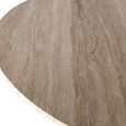Olbia Dining Table - Beige Marble - 4 Seater - 120cm - Round Pedestal