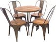 Old Empire Mango Wood Round Dining Table - 2 Seater