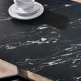 Olympus Dining Table - 6 Seater - Black Marble Effect