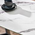 Olympus Dining Table - 6 Seater - White Marble Effect