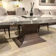 Opera Dining Table - Marble with Wooden Pedestal Base - Variation Available