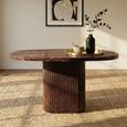 Orchid Dining Table - 120cm - 4 Seater - Square - Fluted Base - Burgundy - Marble