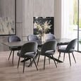 Osaka Extending Dining Table - 6-10 Seater - 160cm-260cm - Black Ceramic