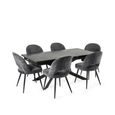 Osaka Extending Dining Table - 6-10 Seater - 160cm-260cm - Black Ceramic