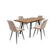 Panama Dark Oak 4-6 Seater Extending Dining Table - 120cm-160cm