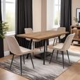 Panama Dark Oak 4-6 Seater Extending Dining Table - 120cm-160cm
