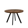 Panama Dark Oak 4 Seater Round Dining Table - 110cm
