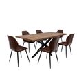 Panama Dark Oak 6-8 Seater Extending Dining Table with Spider Legs - 160cm-200cm