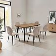 Panama Dark Oak 6 Seater Dining Table - 160cm