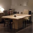 Parthenon Dining Table - Marble with Pedestal Base - Variation Available