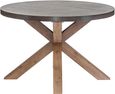 Pimlico Acacia Wood and Concrete Top 120cm Round X Leg Dining Table - 4 Seater