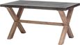 Pimlico Acacia Wood and Concrete Top 150cm X Leg Dining Table - 6 Seater