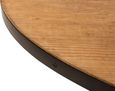 Revival Reclaimed Pine and Black Metal Flute Base Large Oval Dining Table - 6 Seater