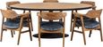 Revival Reclaimed Pine and Black Metal Flute Base Large Oval Dining Table - 6 Seater