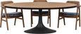 Revival Reclaimed Pine and Black Metal Flute Base Large Oval Dining Table - 6 Seater