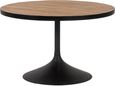 Revival Reclaimed Pine and Black Metal Flute Base Round Dining Table - 4 Seater