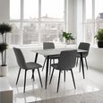 Riga Italy Grey Sintered Stone 4 Seater Dining Table - 130cm