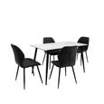 Riga Snow White Sintered Stone 6 Seater Dining Table - 160cm